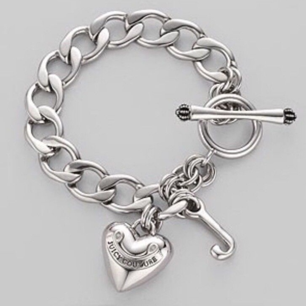 Juicy Couture Heart Charm Toggle Bracelet